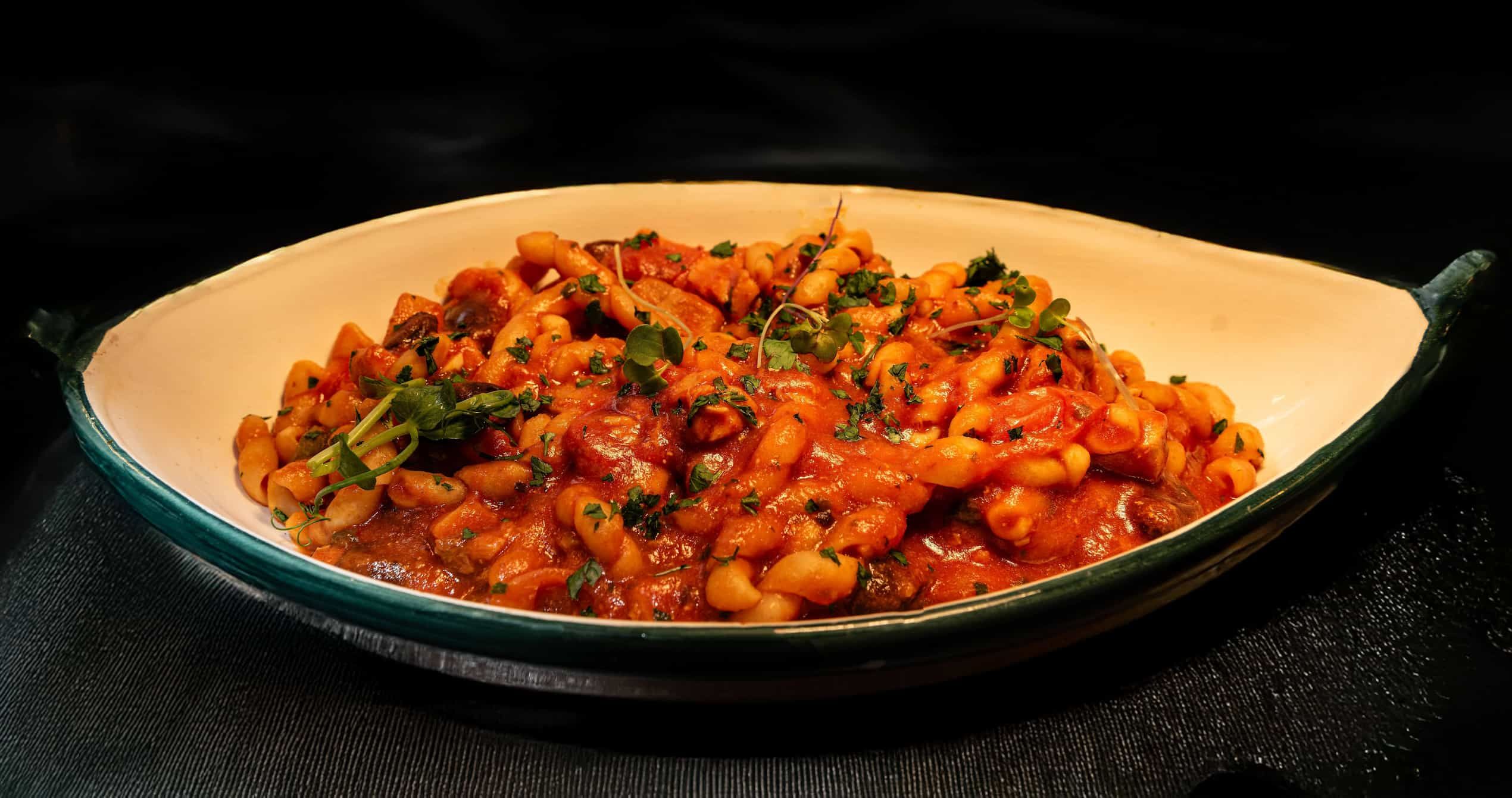 Fresh Italian pasta and seasonal plating prepared at Max's Brasserie, Southampton.