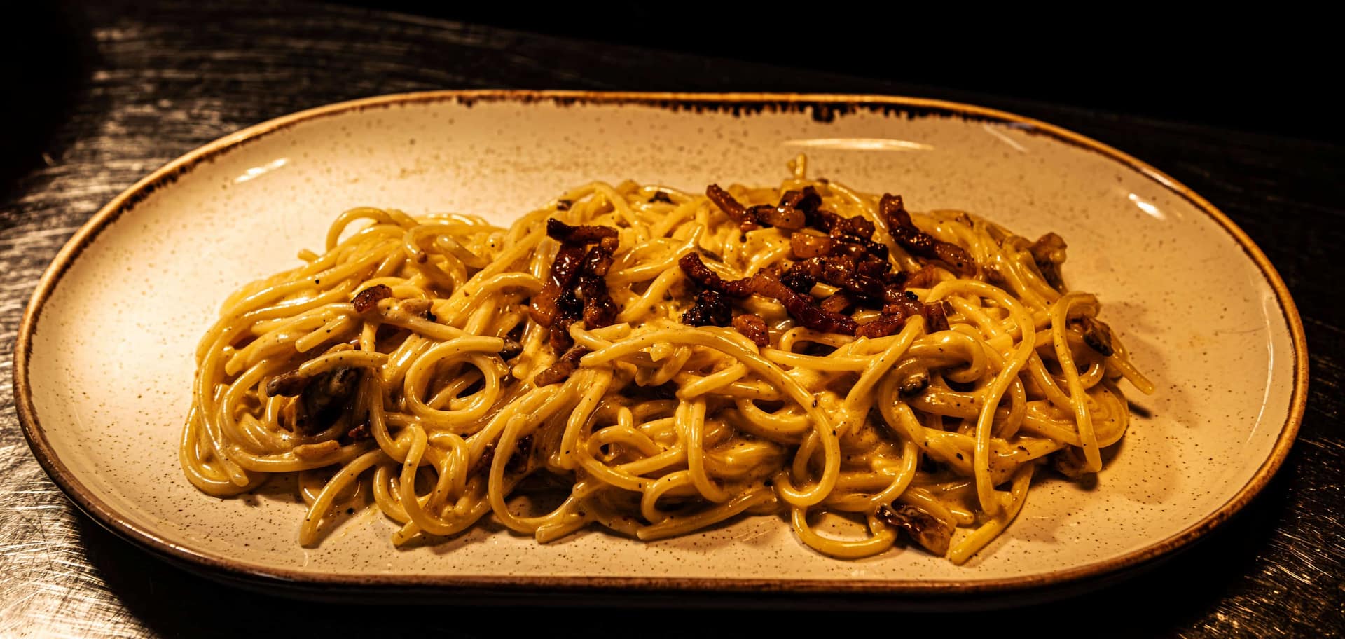 Fresh pasta and Italian cooking in the kitchen at Max's Brasserie, Southampton.